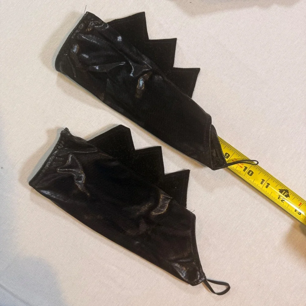 Wishcraft Bat Costume Kids 10 Black Leggings Wings Headband Set Halloween Goth